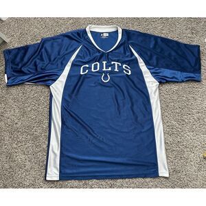 Y2K NFL Indianapolis Colts‎ Sweatshirt Men XL Blue Logo Football Jersey